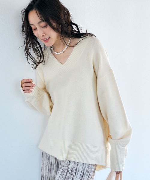Elura（エルーラ） ニット セーター スフレVネックニット/612204