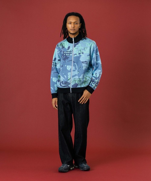 XLARGE（エクストラ ラージ） セーター ニット GEOMETRIC ZIP UP KNIT