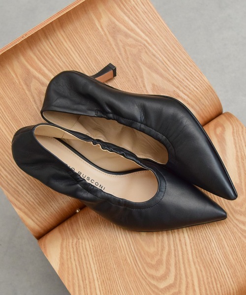 FABIO RUSCONI⁄ファビオルスコーニポインテッドトゥパンプス 本革