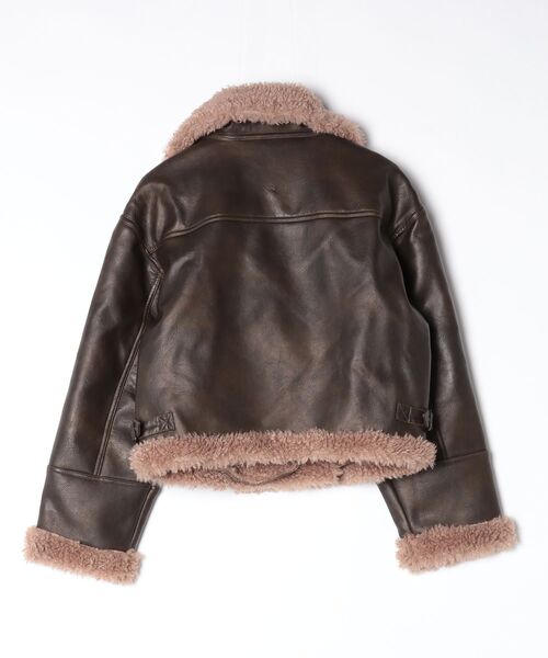 GUESS（ゲス） レザージャケット ライダース YOLENE Faux Shearling