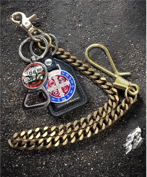 1004ST ウォレットチェーン 真鍮ウォレットチェーン キーリング