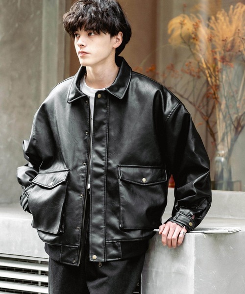 オーバーサイズ レディース（メンズライダースジャケット）｜コート