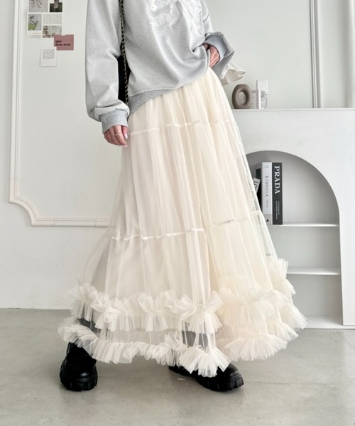 Loueme スカート 「9色展開 /26SS新色ラベンダー追加」ボリューム