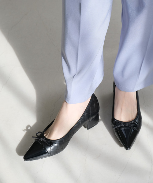 AmiAmi（アミアミ） パンプス 3.5cmチャンキーヒールバレエパンプス