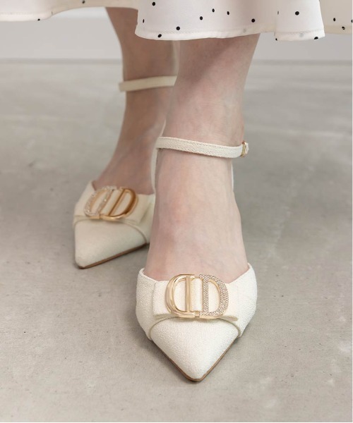 RANDA（ランダ） パンプス ビジューパーツストラップパンプス