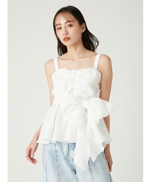 FRAY I.D（フレイ・アイディー） ブラウス シャツ 2wayリボントップス
