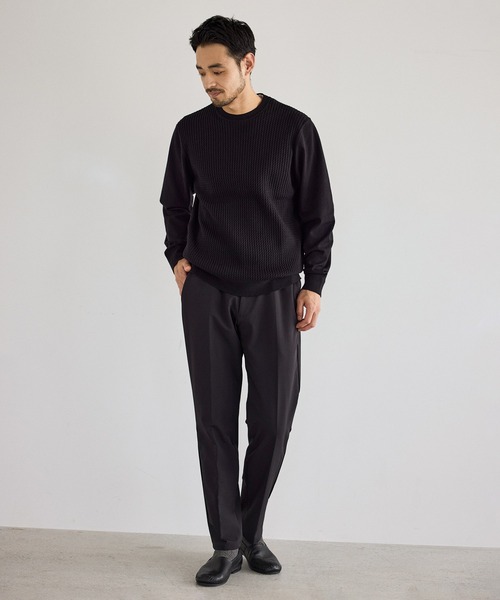 JUN STANDARD PICKS セーター ニット 前身ケーブルクルーネックニット