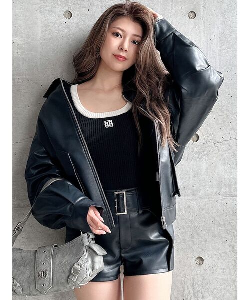 GYDA（ジェイダ） ブルゾン アウター 「SETUP着用可」フェイクレザーa