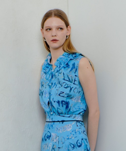 allureville（アルアバイル） ブラウス シャツ PONTOGLIOフリルカラー