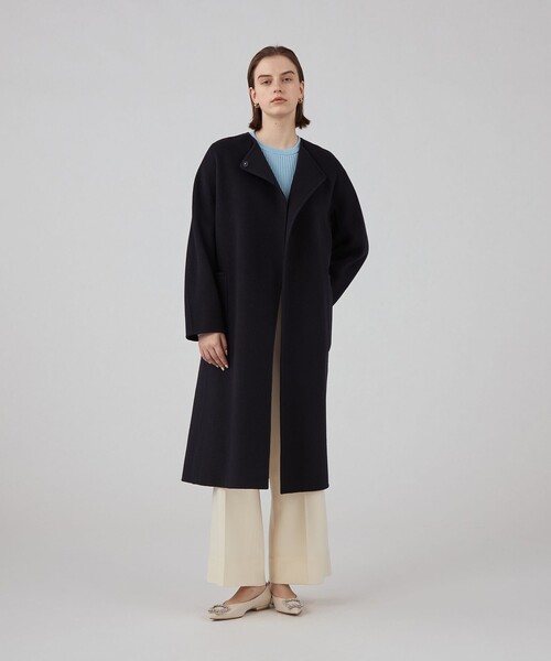 Ballsey（ボールジィ） ノーカラーコート コート プレミアムウール