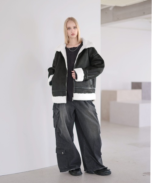 ROCHEM（ローシェン） ムートンジャケット ムートンコート ダブル