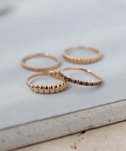 SIENA ROSE（シエナロゼ） 指輪 リング ROSETEN・ブラックダイヤリング