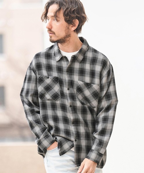 CAMBIO（カンビオ） シャツ ms5649- 製品染めグラインダー加工チェック