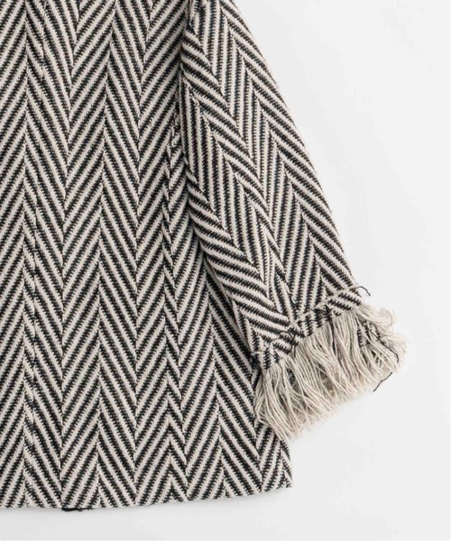 MAISON SPECIAL（メゾンスペシャル） ノーカラーコート コート Fringe