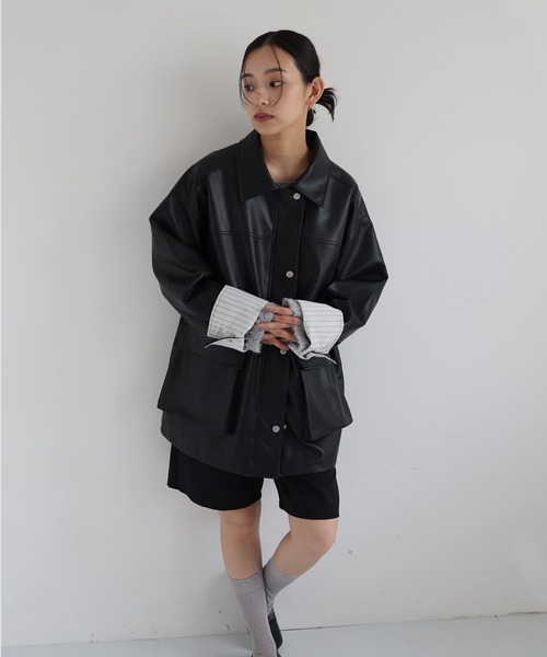 hellam（ヘラム） レザージャケット ライダース フェイクレザー