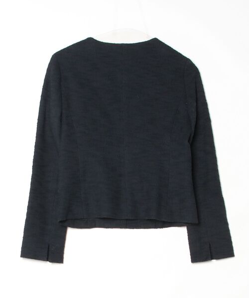 PLST（プラステ） ノーカラージャケット M ネイビー レディース