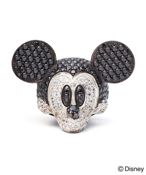 Disney（ディズニー） 指輪 リング ミッキーフェイスリングパヴェ