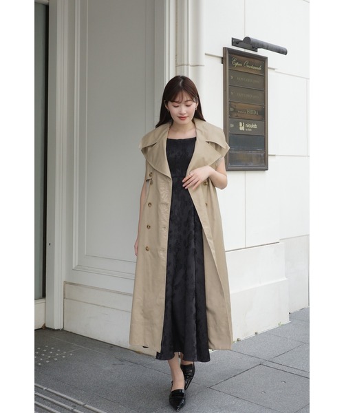 Her lip to トレンチコート コート Sleeveless Twill Trench Dress