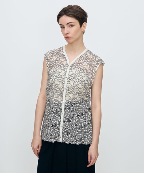 TOMORROWLAND collection ブラウス シャツ リーフコード レースジレ