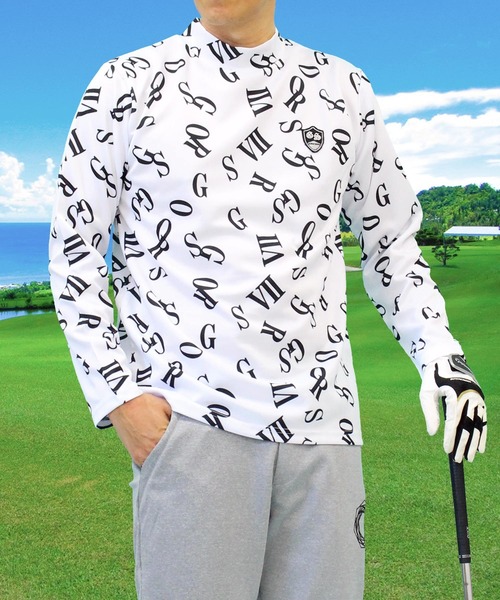 GIORNO SEVEN（ジョルノセブン） ゴルフ ゴルフ 総柄 モックネック