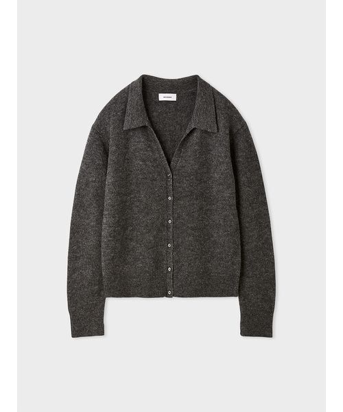 MIESROHE（ミースロエ） カーディガン アルパカ混シャツニットカーデ