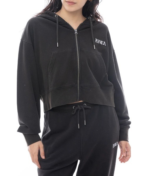 RVCA（ルーカ） パーカー レディース RVCA CROPPED ZIP HOODIE
