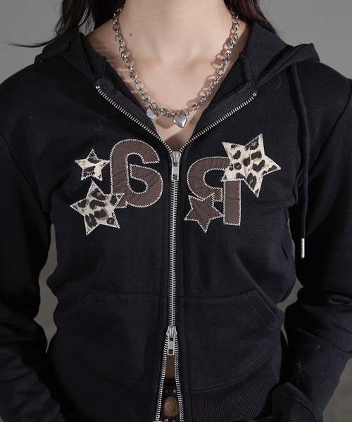 apres jour mignon（アプレジュールミニョン） パーカー アップリケZIP