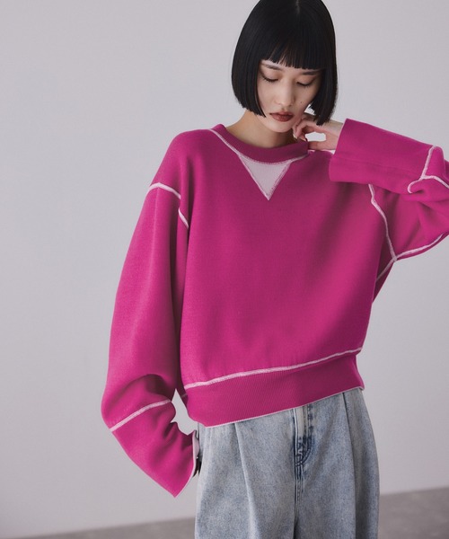 ADAM ET ROPE'（アダムエロペ） ニット セーター バイカラー