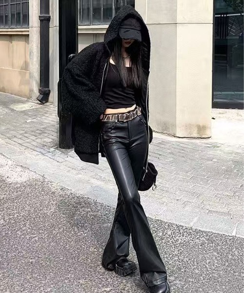 AsheKsha ムートンコート ボアコート 「新作」裏地付き両面着用可能な