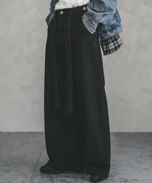 Shoowtime（ショウタイム） ジーンズ ケミカルウォッシュワイド