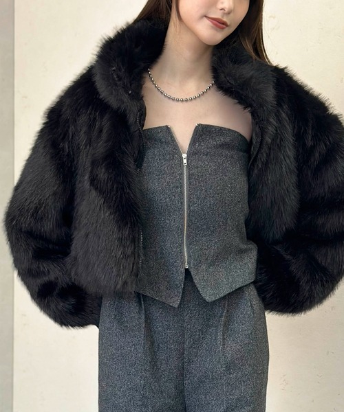 Per sist ence（パーシエンス） ブルゾン アウター フェイクファー