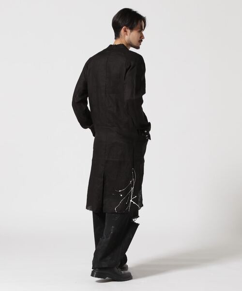 KMRii（ケムリ） シャツ KMRii/ケムリ/Splash Linen Long Shirt メンズ