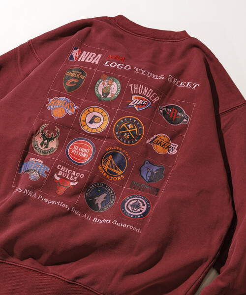 NBA トレーナー スウェット 別注 チームロゴシート クルーネック