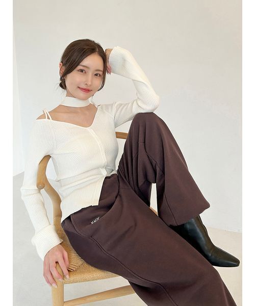 SNIDEL（スナイデル） ニット セーター タイ付きニットプルオーバー