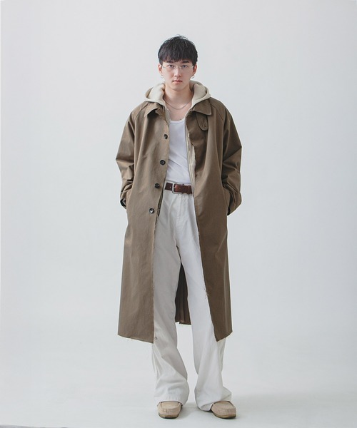 ZIP FIVE -White Line- ステンカラーコート コート 「White Line