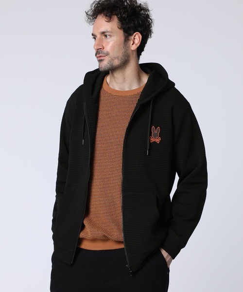 Psycho Bunny（サイコバニー） パーカー ワンポイントバニー ワッフル