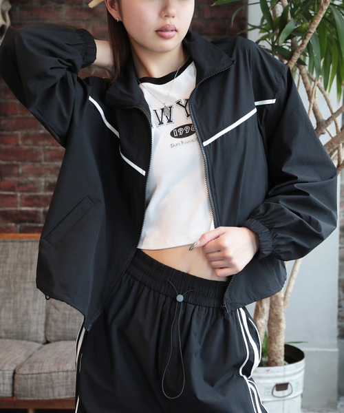 ブルゾン アウター 「HOOK」for girls 薄手ナイロンブルゾン