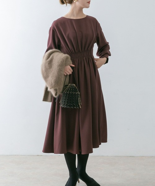 URBAN RESEARCH ROSSO WOMEN」 長袖ワンピース FREE グリーン