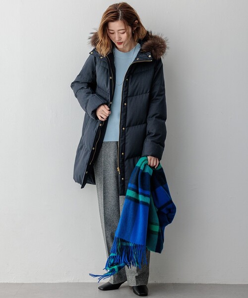 ダウンコート ダウンジャケット 「撥水加工」TWツイル ロングダウン