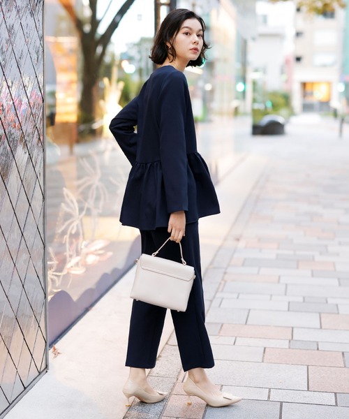 GeeRA（ジーラ） セットアップ 「2点セット」ノーカラーペプラムA