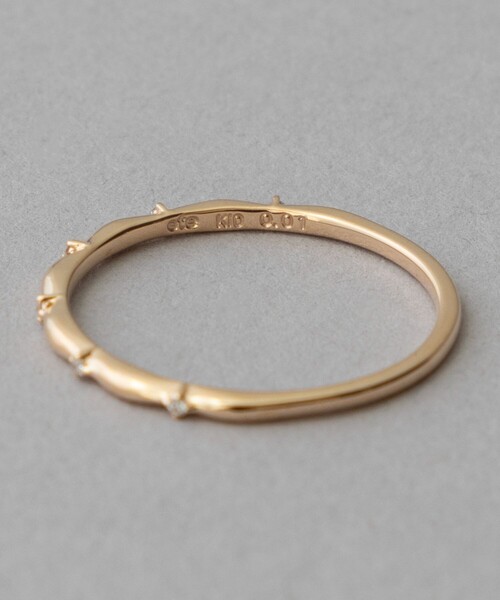 ete（エテ） 指輪 リング 「レイヤード」 K10YG ダイヤモンド リング