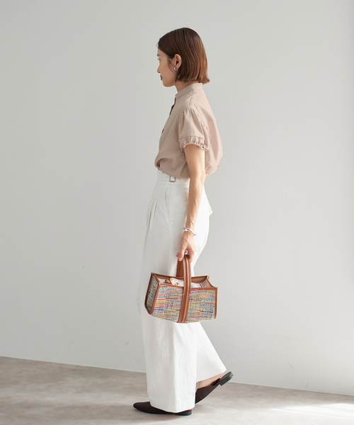 IENA（イエナ） ブラウス シャツ パフスリーブ半袖ブラウス レディース