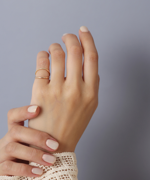 Lilas 指輪 リング クロスラインピンキーリング K10 レディース