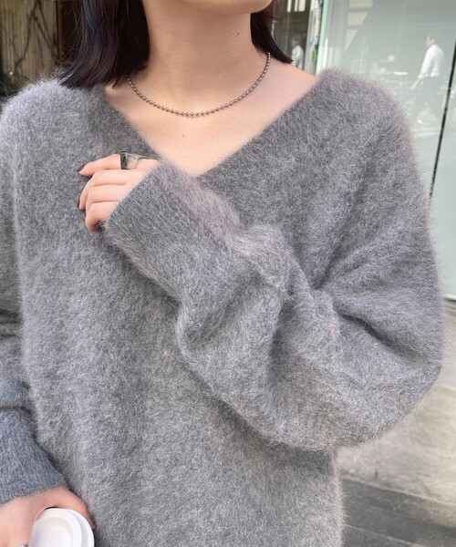 fredy emue（フレディエミュ） ニット セーター FOX混Vネックニット