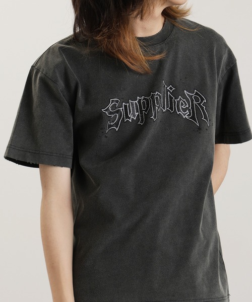 SUPPLIER（サプライヤー） tシャツ Splash Rhinestone Iron Logo Tee