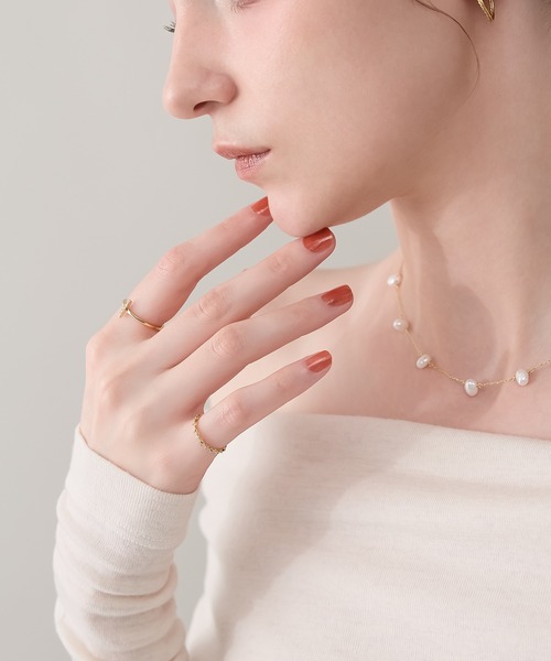 NOJESS（ノジェス） 指輪 リング K10ダイヤモンドピンキーリング