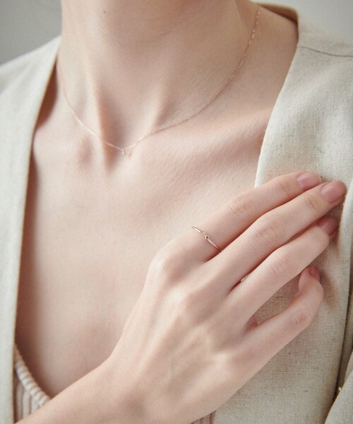 ete（エテ） 指輪 リング 「レイヤード」 K10MPG ブラウンダイヤモンド