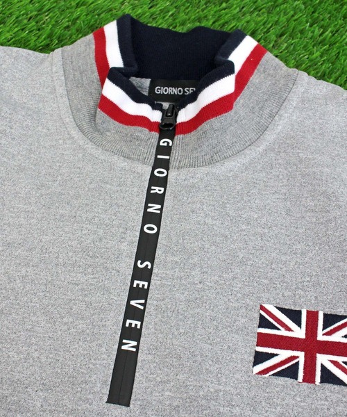 GIORNO SEVEN（ジョルノセブン） ゴルフ ゴルフ 刺繍ロゴハーフジップ