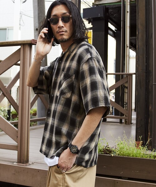 FREAK'S STORE（フリークスストア） シャツ ムラブリーチ加工 オープン