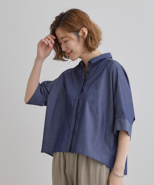 grove（グローブ） ブラウス シャツ 「夏に嬉しい機能付き」ドルマン